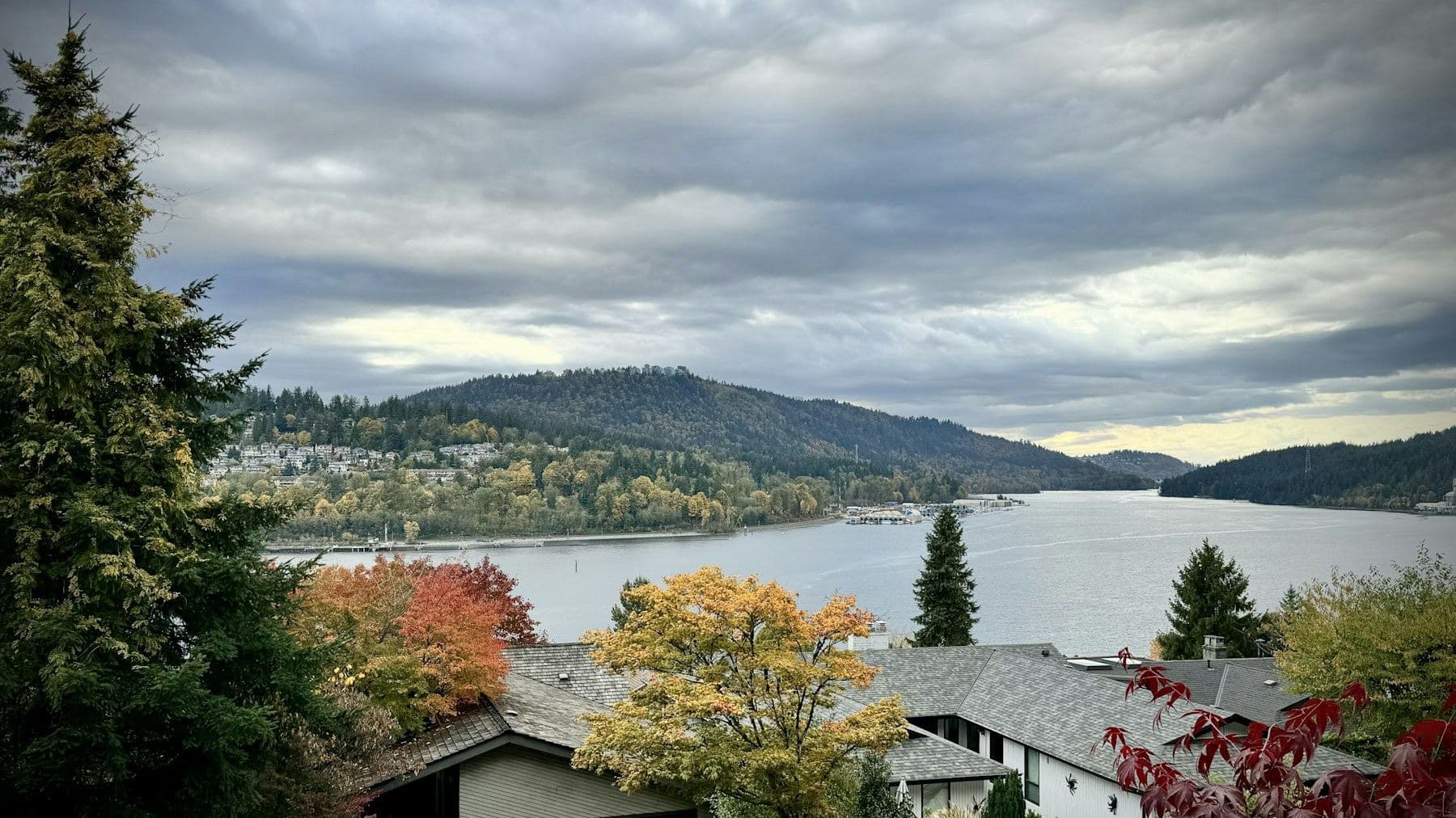 Burrard Inlet in Port Moody seen from the hillside